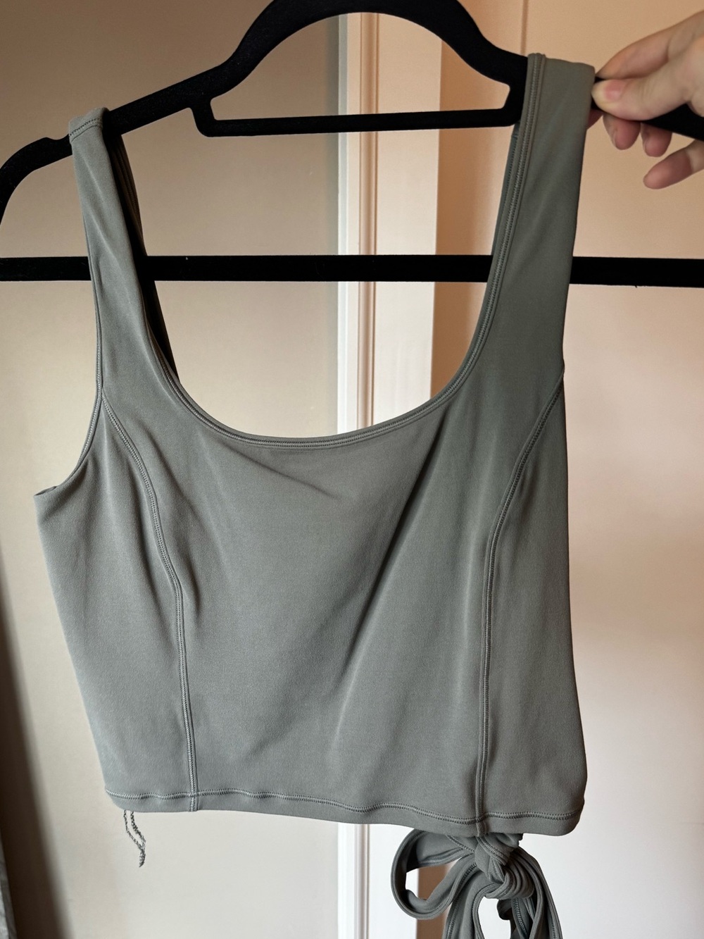 lululemon athletica Olive Green Side-Tie Crop Tank